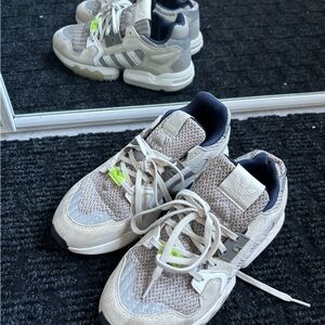 Adidas Beige Mesh & Suede Sneakers - Beige